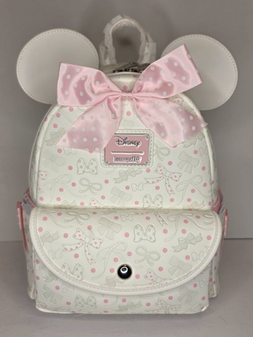 Loungefly Disney Minnie Mouse Bows & Ribbons Mini Backpack NWT - Picture 2 of 8